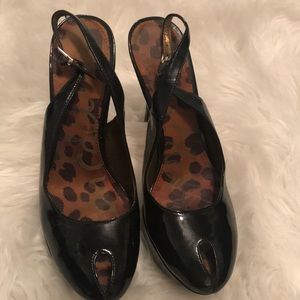 Black Sam Edelman high heel sandal .